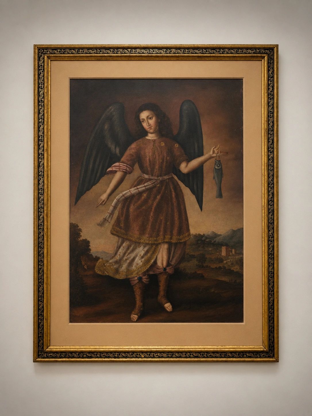 Alto Peru 19th Century School Painting - San Raphael