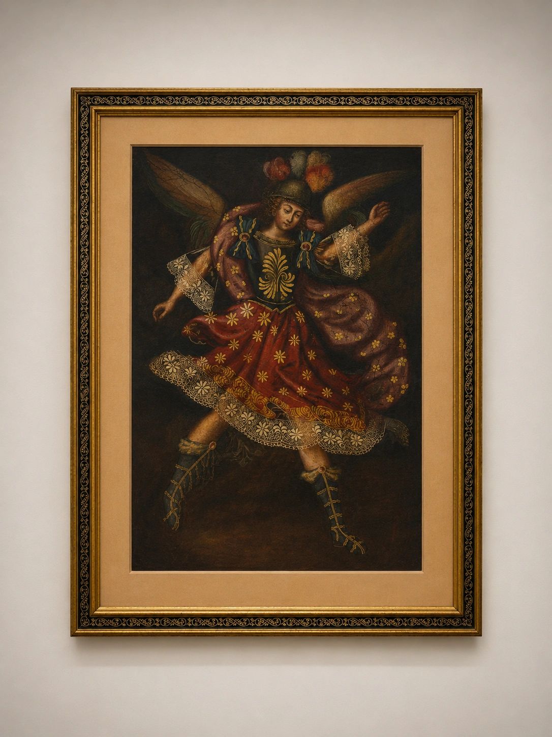 Alto Peru 19th Century School Painting - Archangel Michael