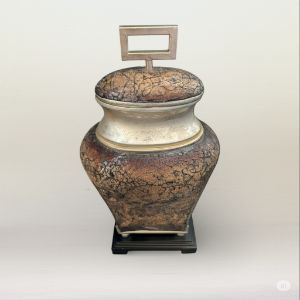 Crackled Glass Vase