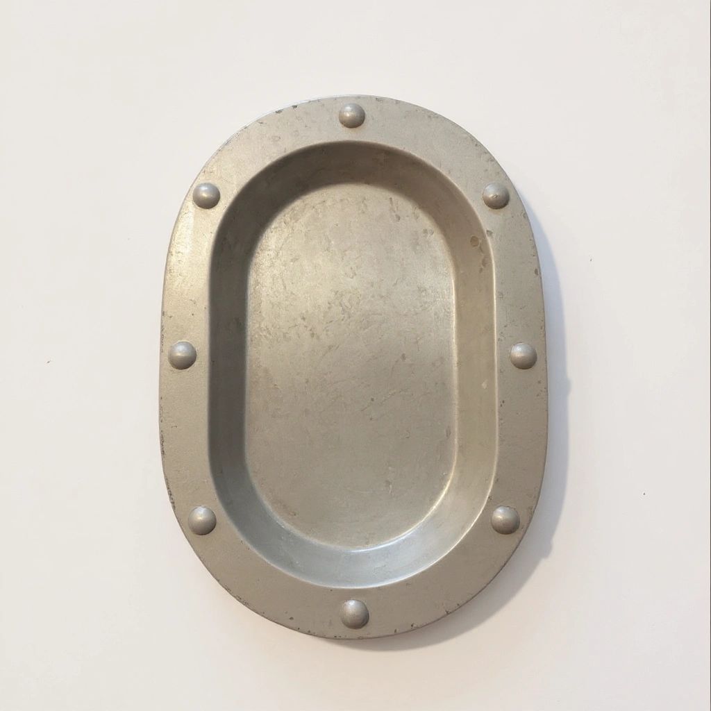 Large Pewter Deep Tray