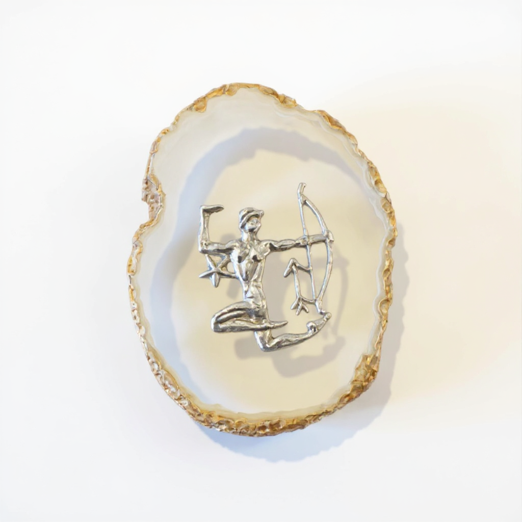 Sterling Agate Pendant Sagittarius