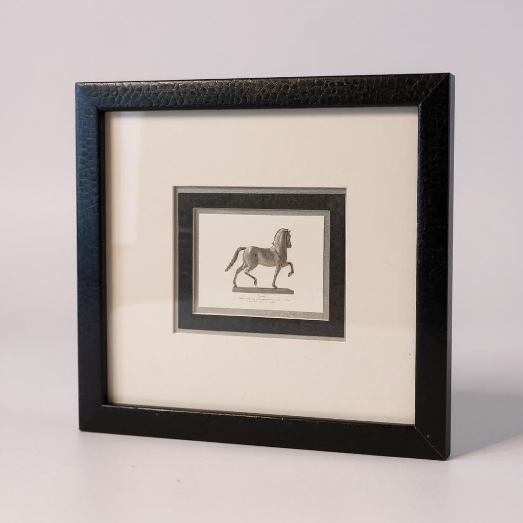 Vintage Regal Horse Sketch Equestrian Print - (Set of 2)