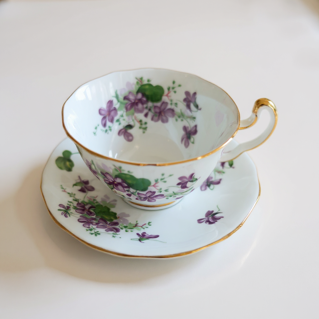 Adderley Violets English Bone China Set (4)