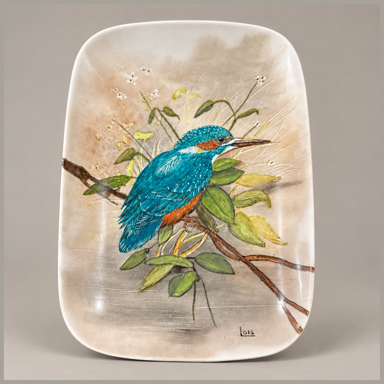 Kingfisher Hand Painted by Lois J Wilson