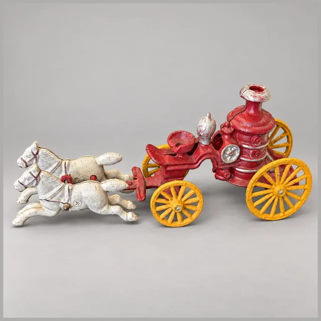 Cast Iron Fire Pump Wagon
