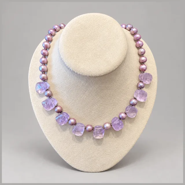 Amethyst and Pearl Necklace