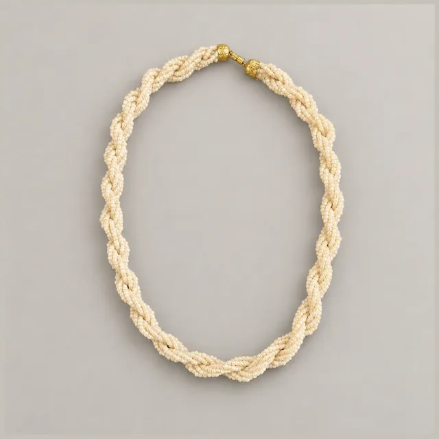 Cream-Colored Beaded Necklace