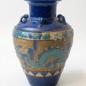 Tall Blue Dragon Water Jug