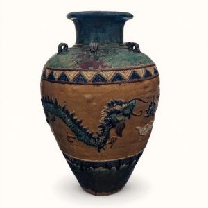 Tall Green Dragon Water Jug