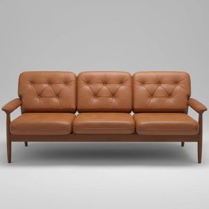 Mid Century Leather Couch