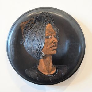 Nubian woman copper plate