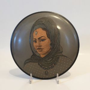 Islamic woman copper plate