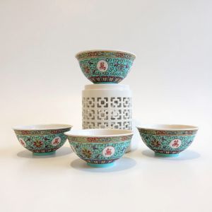 MunShou Longevity Turquoise Bowls