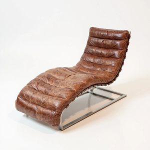 Restoration Hardware Leather Chaise