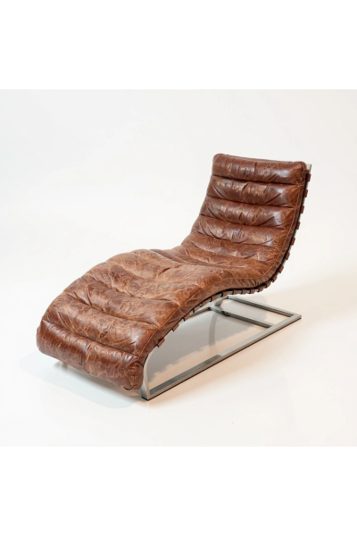 Restoration Hardware Leather Chaise