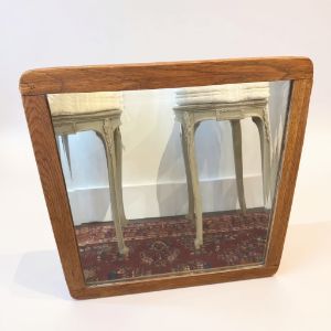 Wood framed beveled mirror