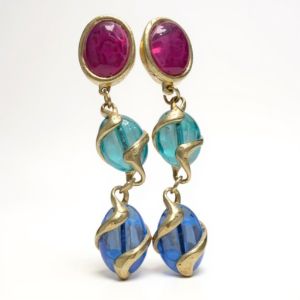 Swarovski signed Swan earrings