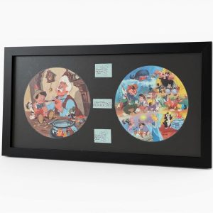 Framed Pair of Pinocchio Picture Disks