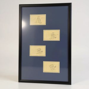 Framed Donald Duck Original Pencil Drawings 1930s-40s