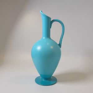 60s Italian glass frosted pitcher