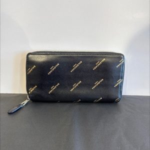 Balenciaga all over logo wallet