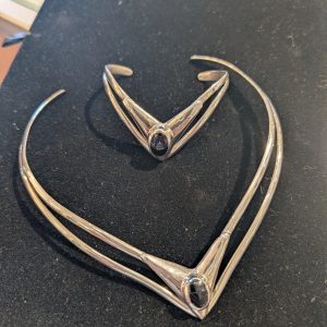 Sterling and Onyx bracelet and necklace