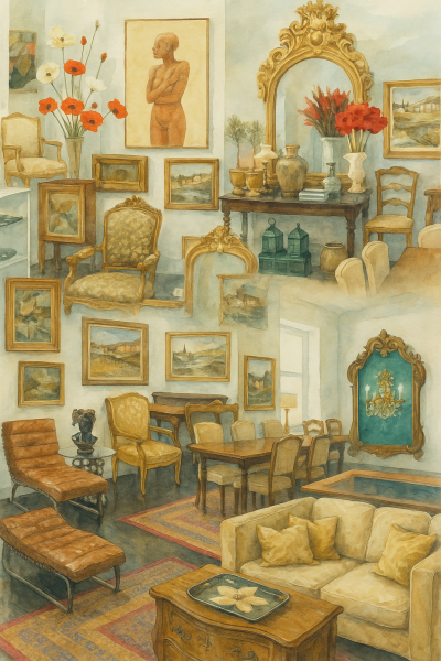 antiques collage